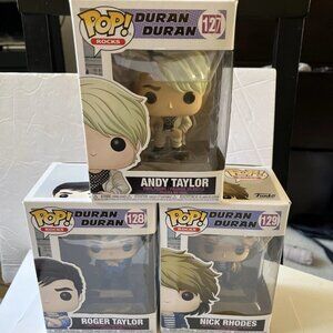 Funko Pop Rocks Duran Duran Set 127 128 129 NIB Nick Rhodes Roger Andy Taylor